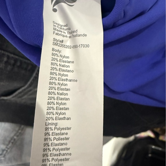 Fabletics Royal Blue Scoop Tie Back One-Piece Swimsuit Small NWT Sold Out - Picture 5 of 5